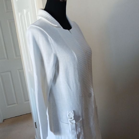 Banana Republic White Long Cotton Sweater - Picture 5 of 11